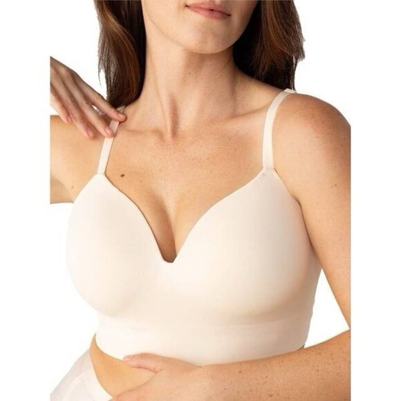 Truekind Womens Supportive Comfort Wireless Shaping Bra Sz XL Chai Tan 10210 $60 - Picture 2 of 7
